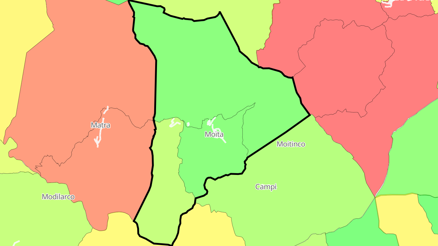Carte des prix de l'immobilier Moïta