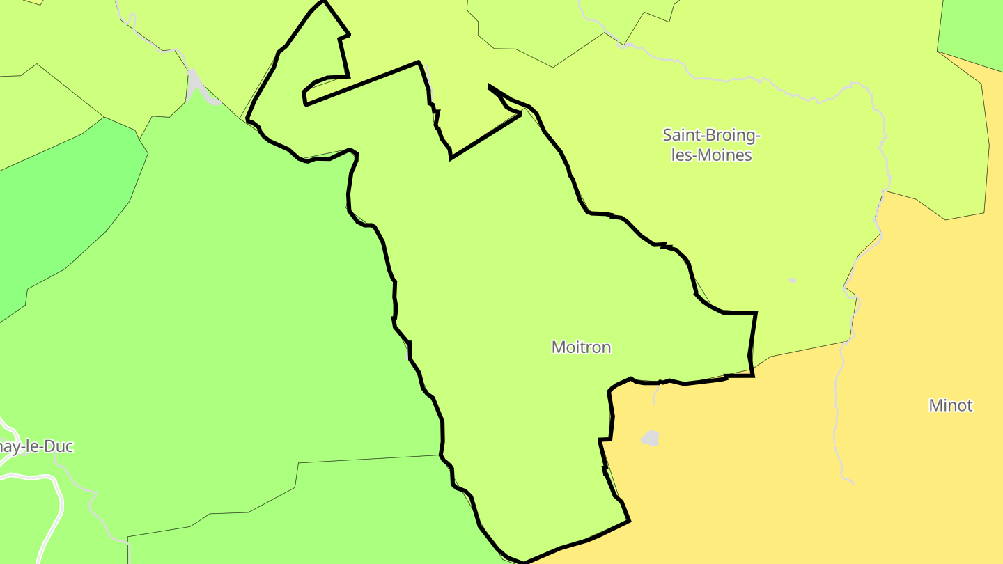 Carte des prix de l'immobilier Moitron