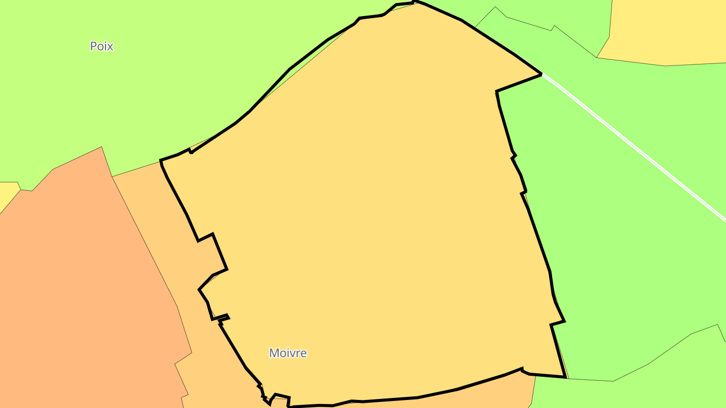 Carte des prix de l'immobilier Moivre