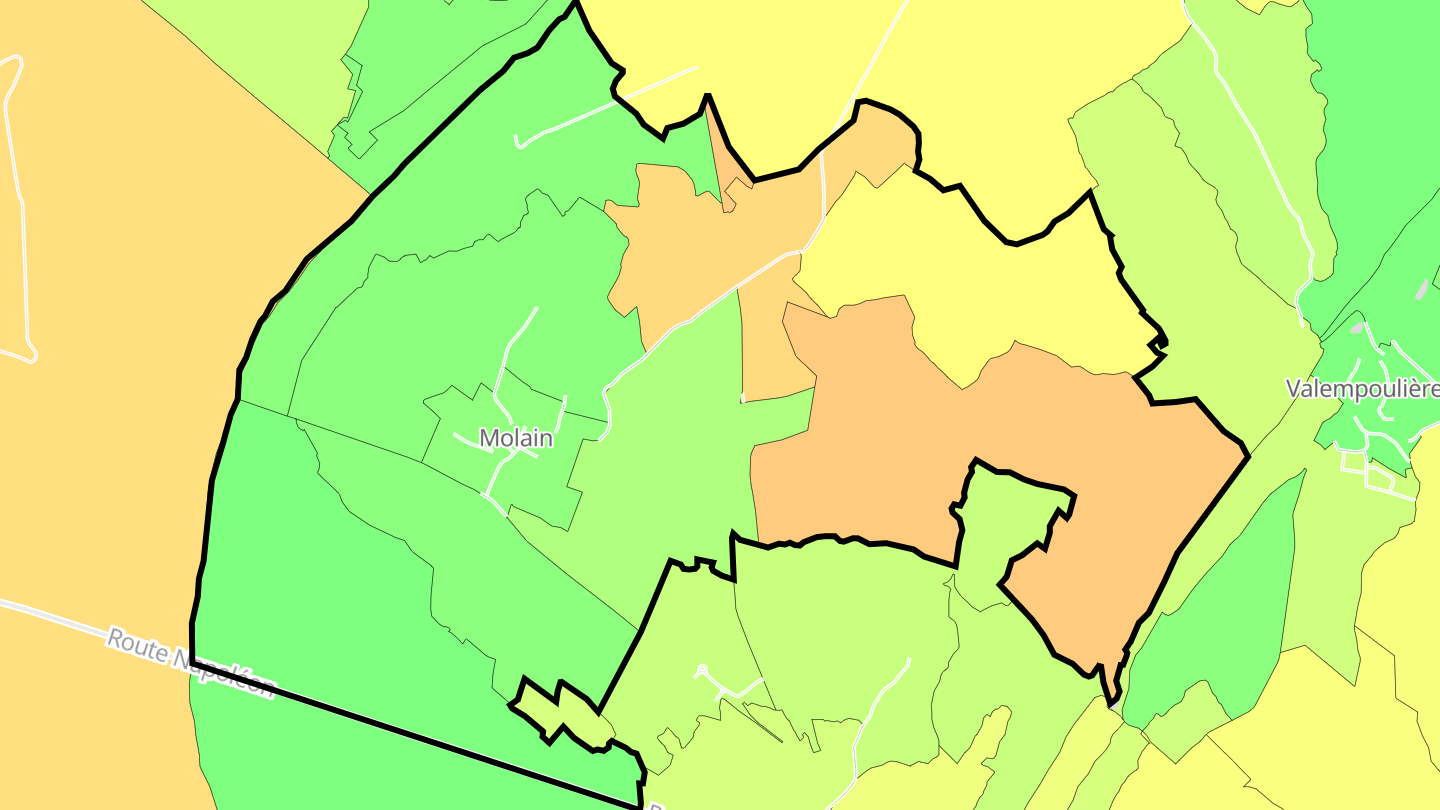 Carte des prix de l'immobilier Molain