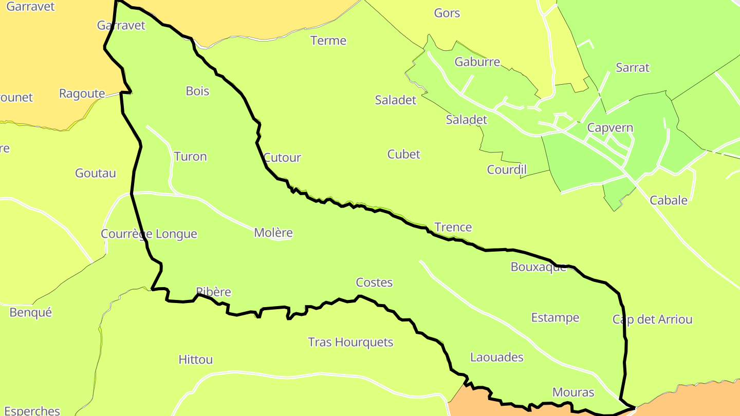 Carte des prix de l'immobilier Molère