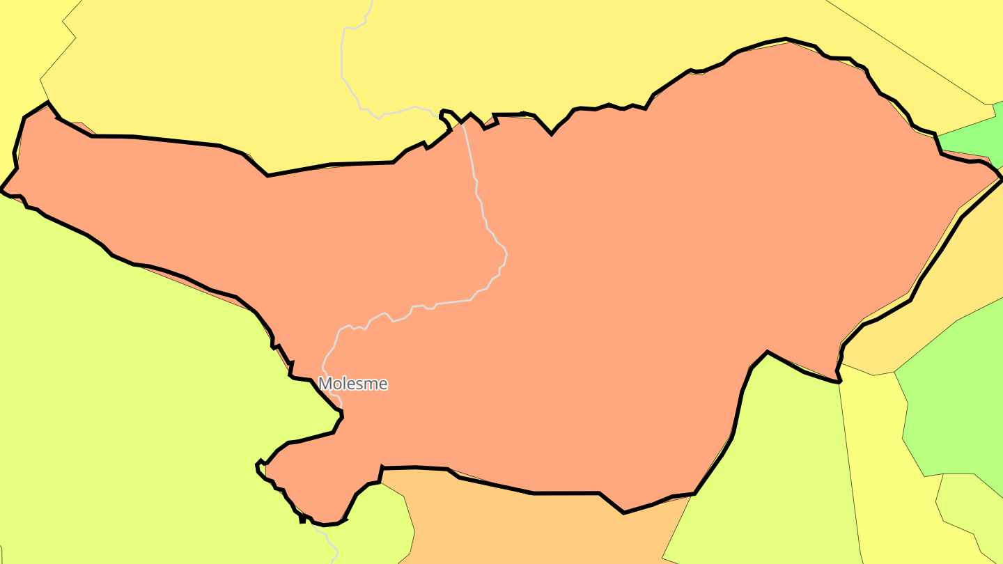 Carte des prix de l'immobilier Molesme