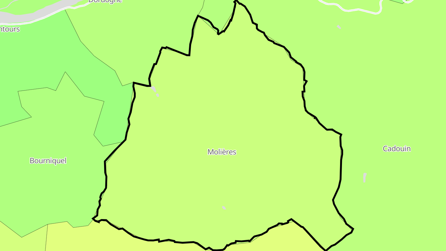 Carte des prix de l'immobilier Molières