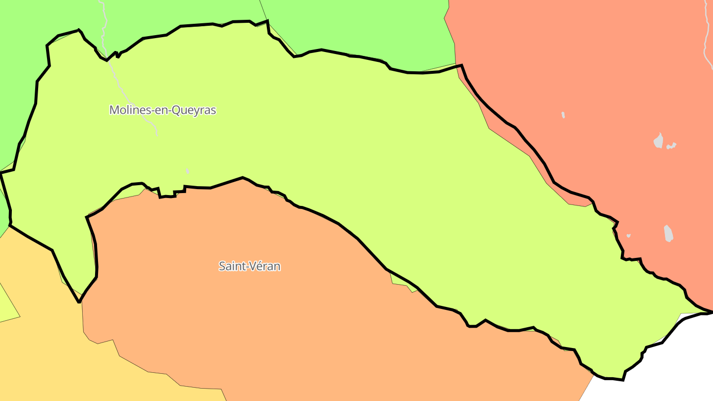 Carte des prix de l'immobilier Molines-en-Queyras