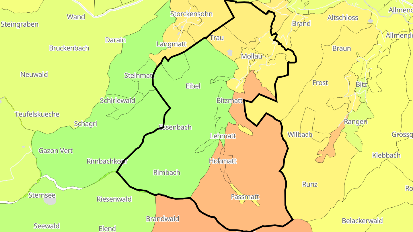 Carte des prix de l'immobilier Mollau