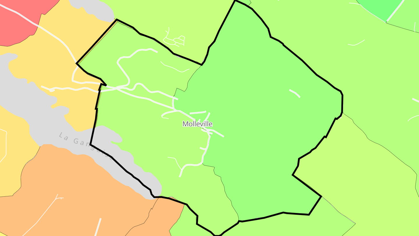 Carte des prix de l'immobilier Molleville