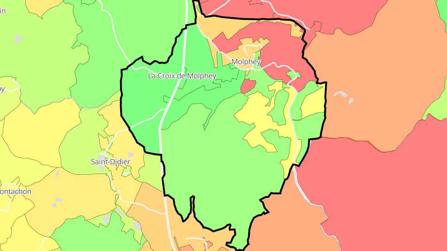 Carte des prix de l'immobilier Molphey