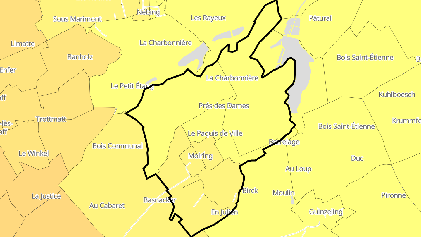 Carte des prix de l'immobilier Molring
