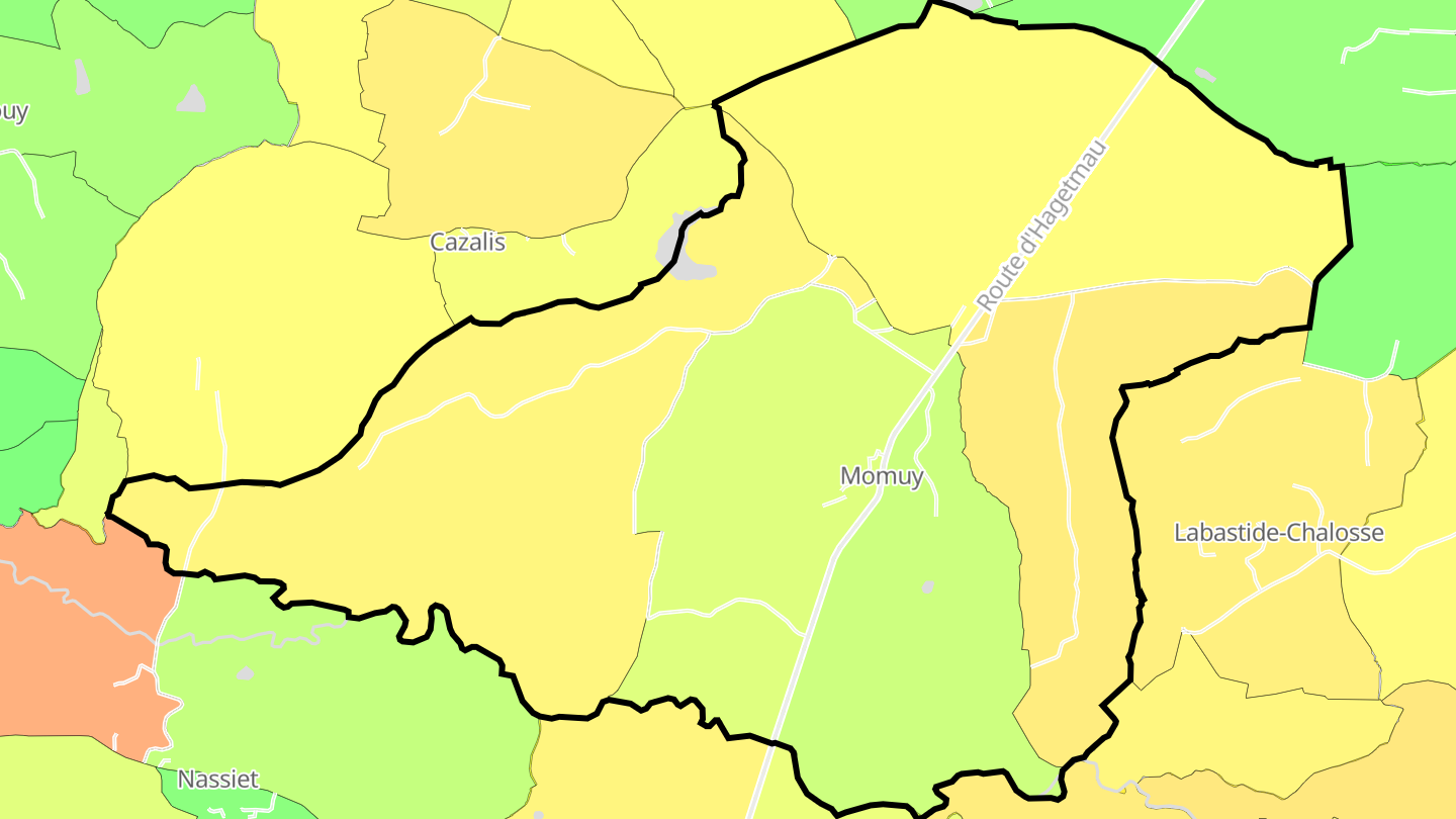 Carte des prix de l'immobilier Momuy