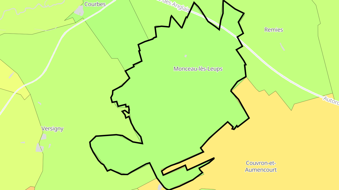 Carte des prix de l'immobilier Monceau-lès-Leups