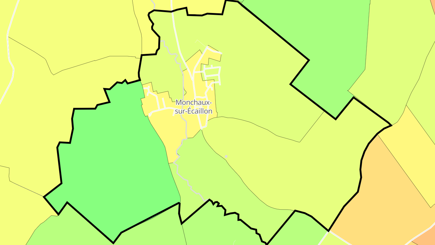 Carte des prix de l'immobilier Monchaux-sur-Écaillon