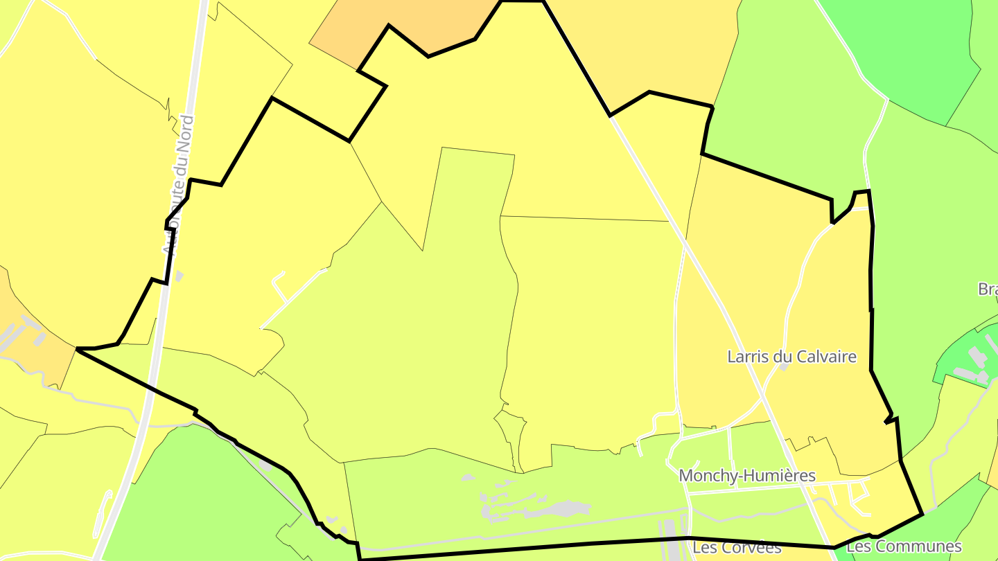 Carte des prix de l'immobilier Monchy-Humières