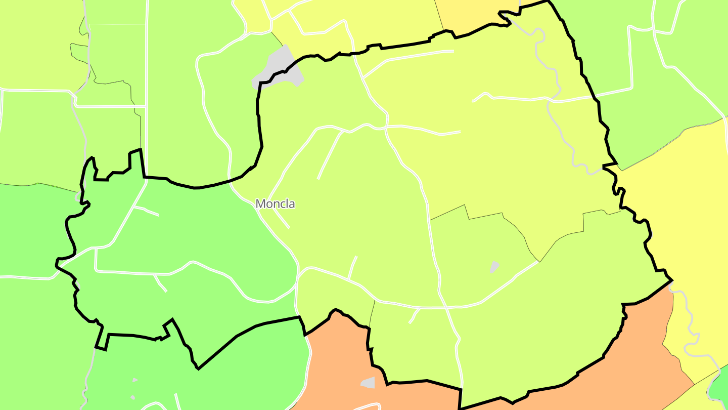 Carte des prix de l'immobilier Moncla