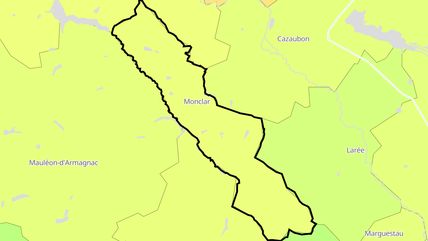 Carte des prix de l'immobilier Monclar