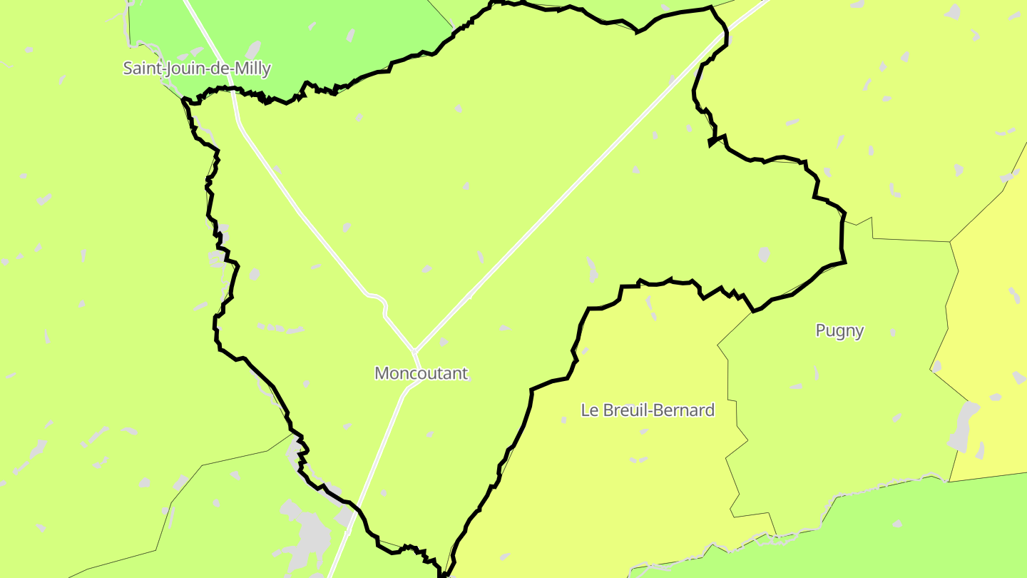 Carte des prix de l'immobilier Moncoutant