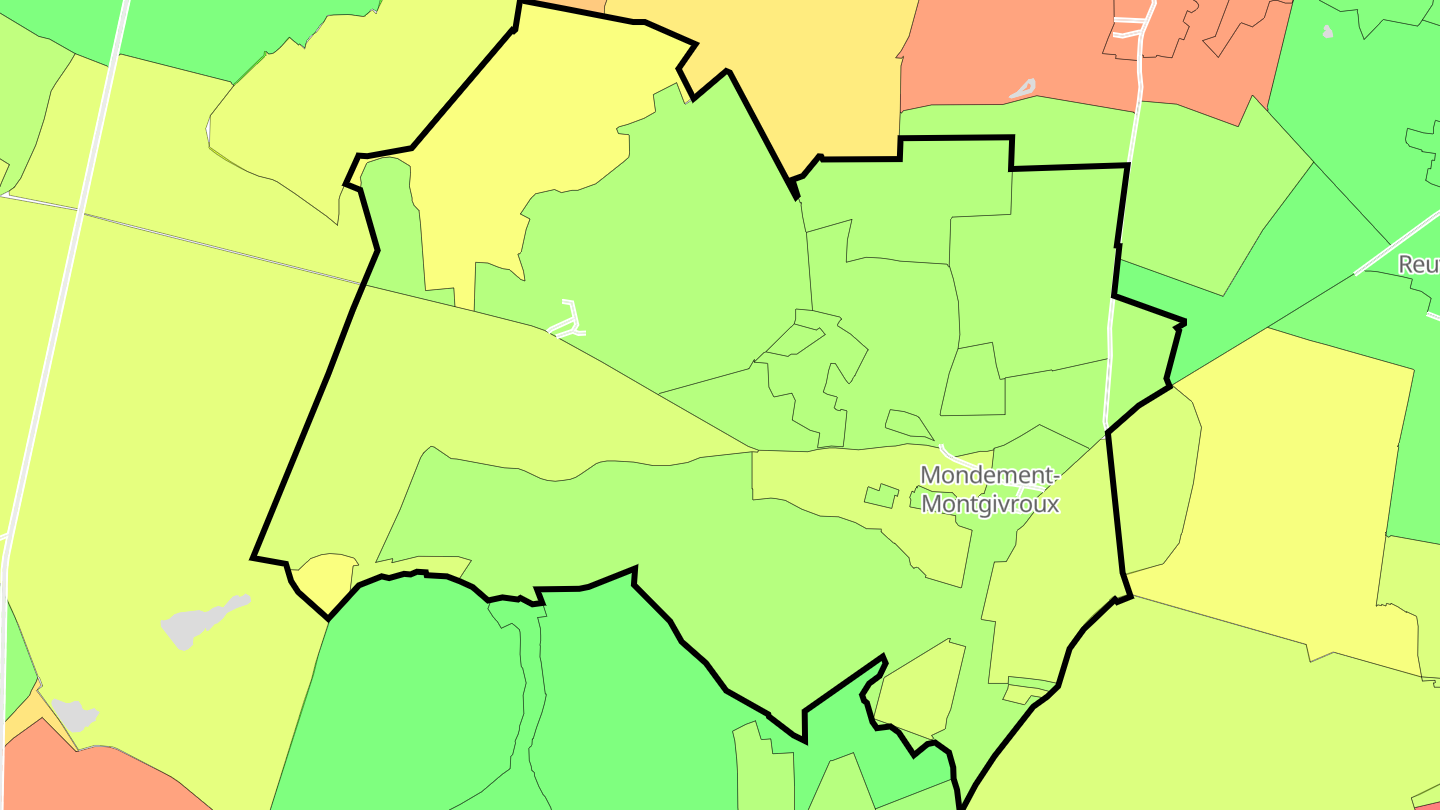 Carte des prix de l'immobilier Mondement-Montgivroux