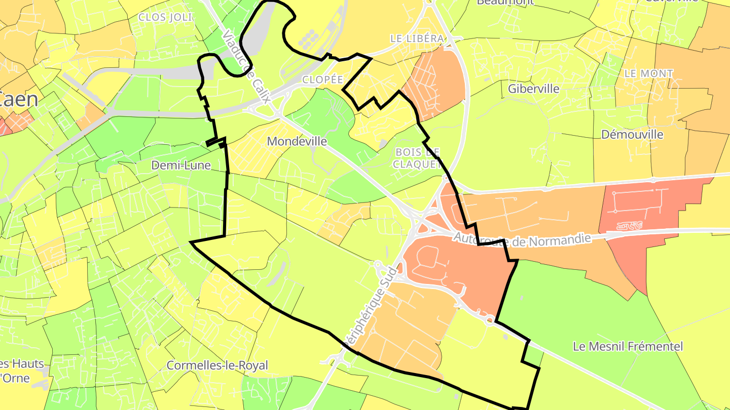 Carte des prix de l'immobilier Mondeville