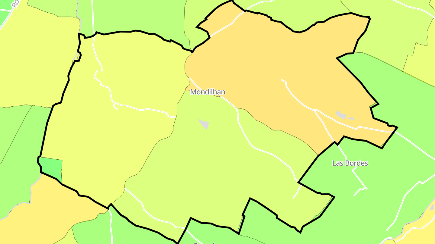 Carte des prix de l'immobilier Mondilhan
