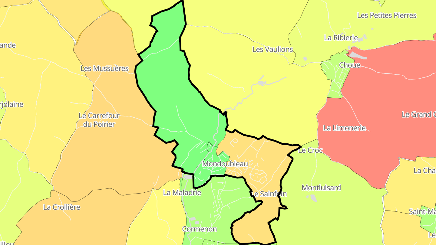 Carte des prix de l'immobilier Mondoubleau