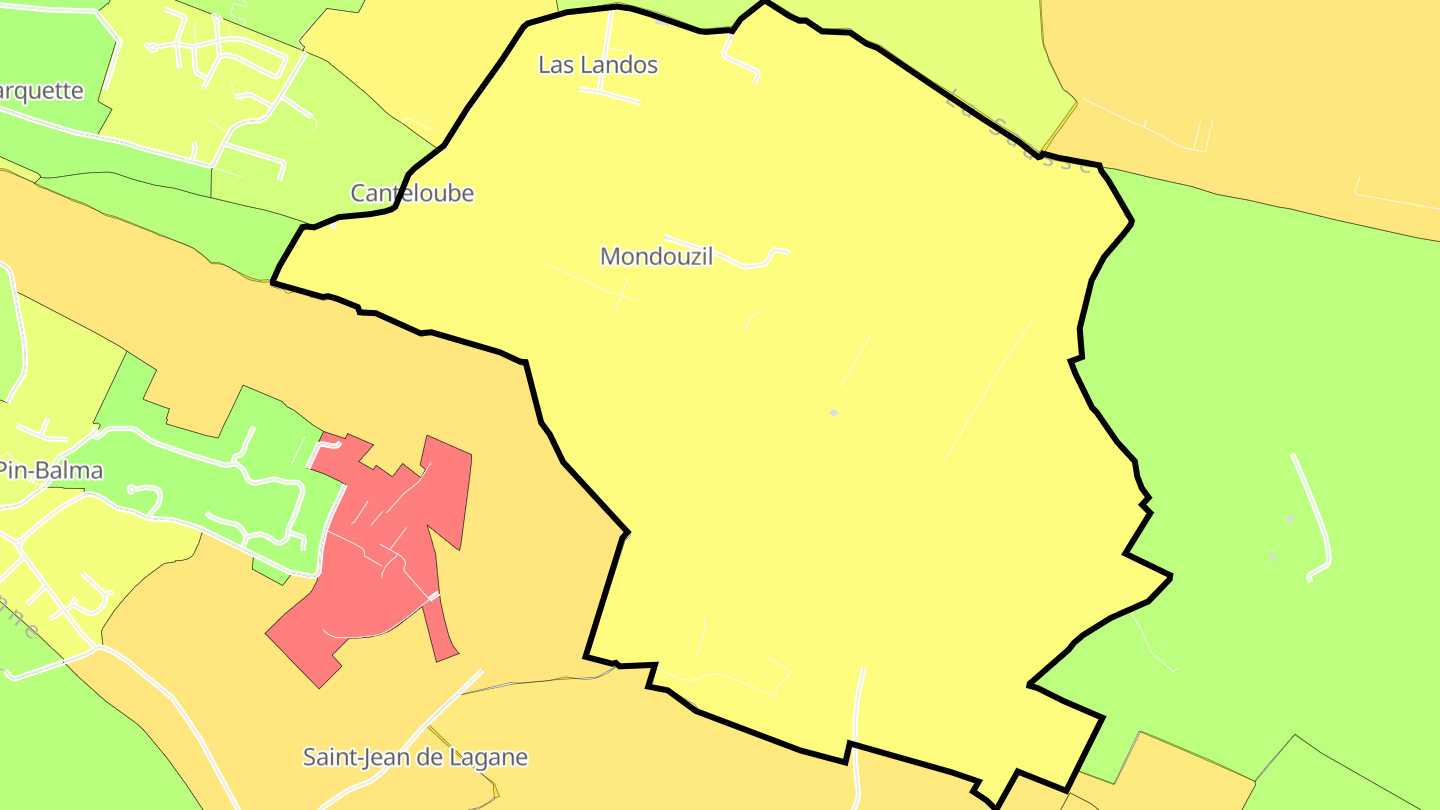 Carte des prix de l'immobilier Mondouzil