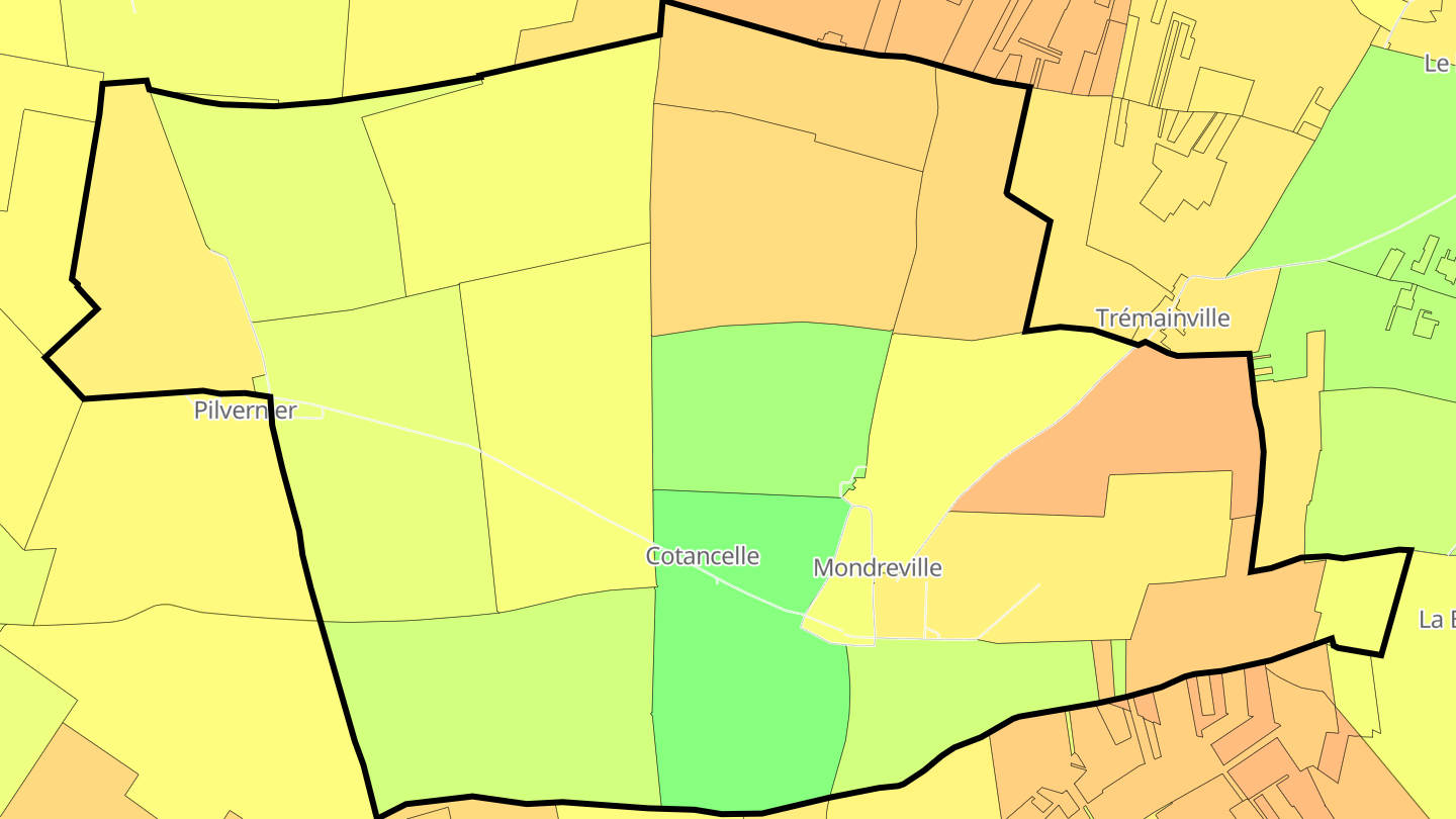 Carte des prix de l'immobilier Mondreville