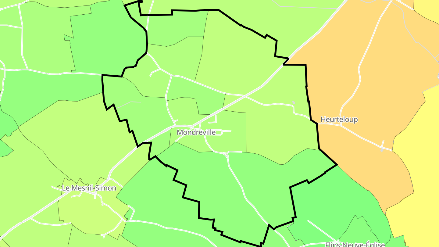 Carte des prix de l'immobilier Mondreville