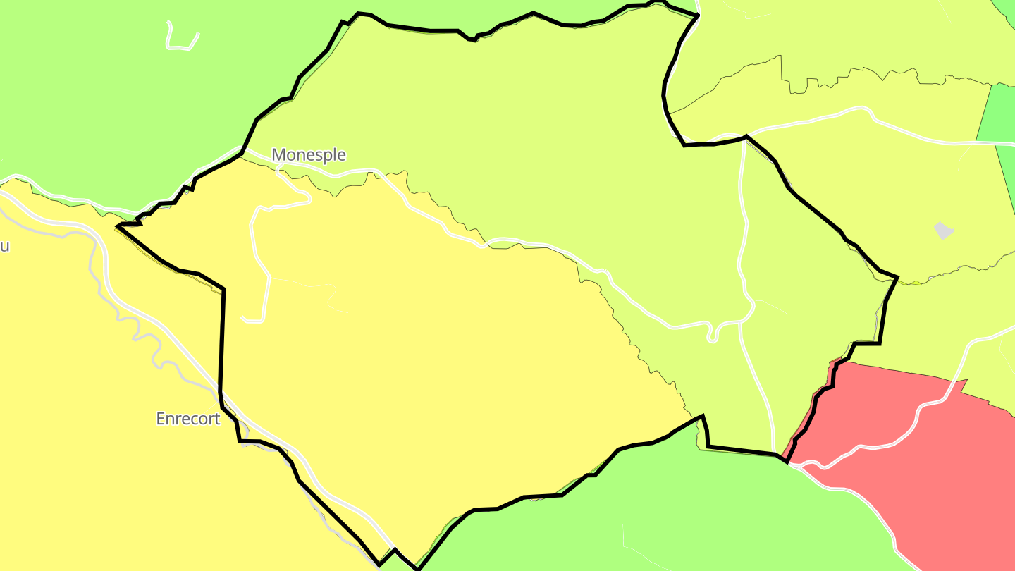 Carte des prix de l'immobilier Monesple
