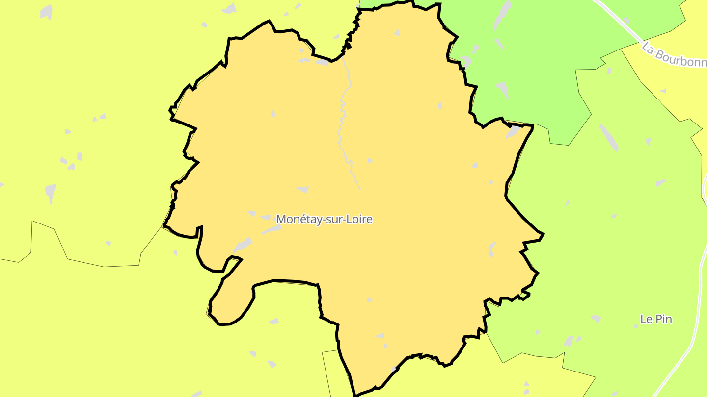 Carte des prix de l'immobilier Monétay-sur-Loire