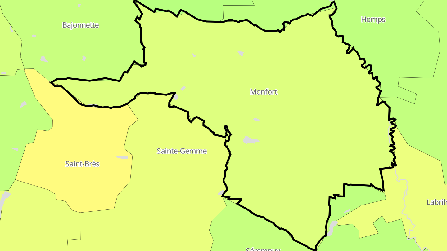 Carte des prix de l'immobilier Monfort