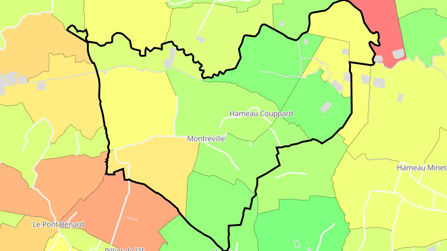 Carte des prix de l'immobilier Monfréville