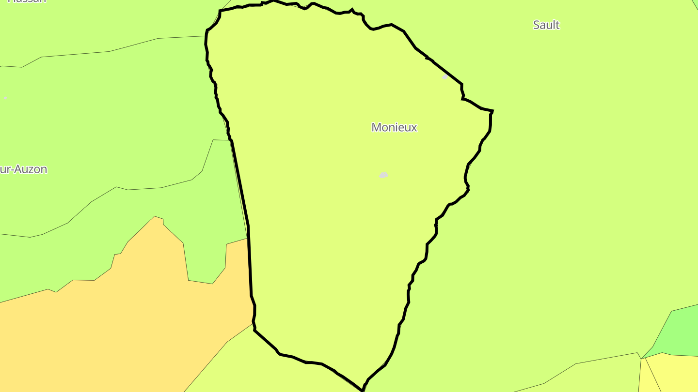 Carte des prix de l'immobilier Monieux