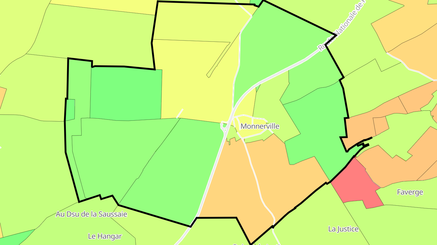 Carte des prix de l'immobilier Monnerville