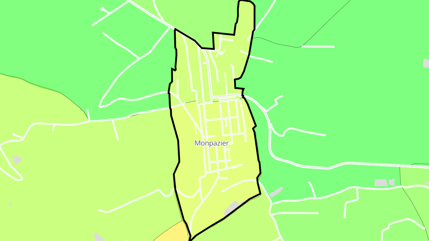 Carte des prix de l'immobilier Monpazier