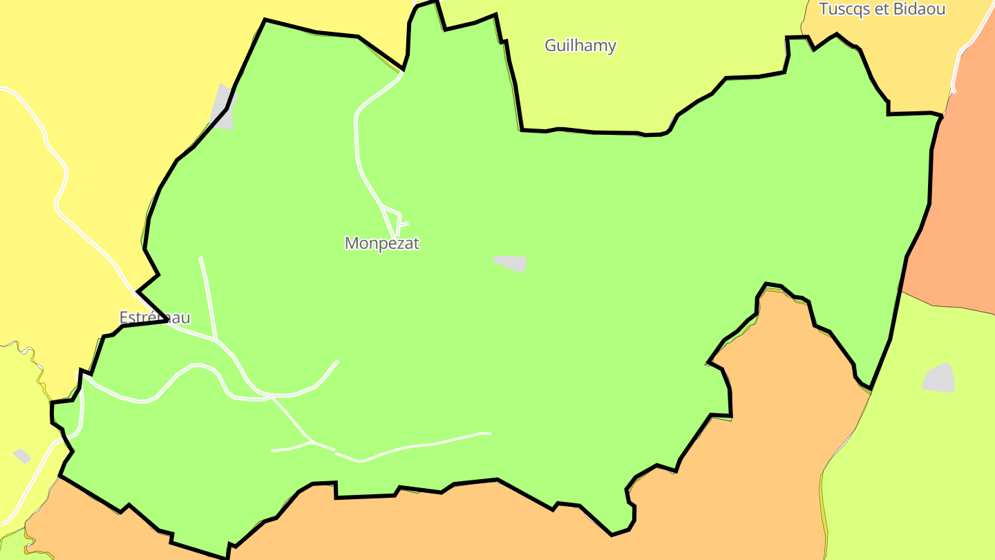 Carte des prix de l'immobilier Monpezat
