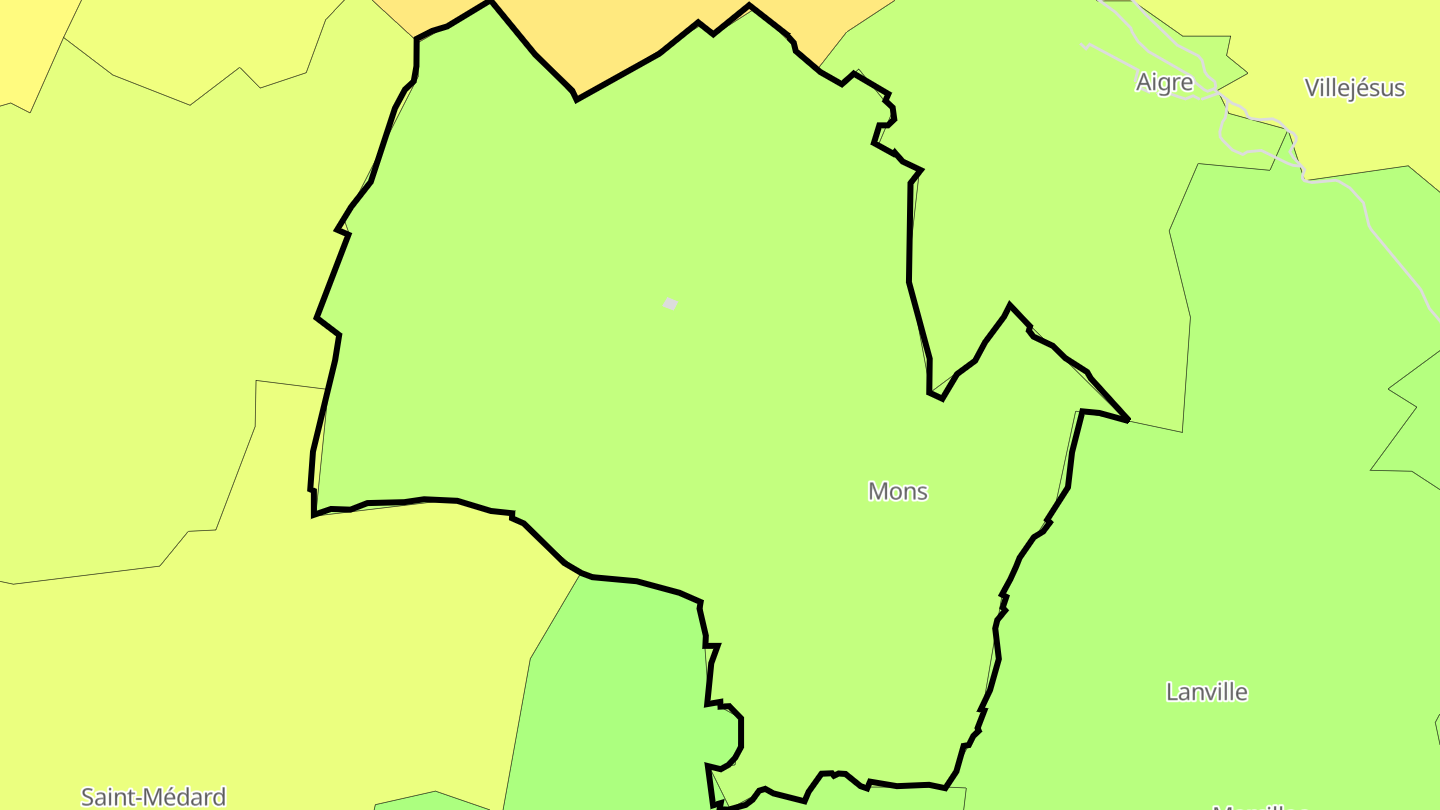 Carte des prix de l'immobilier Mons