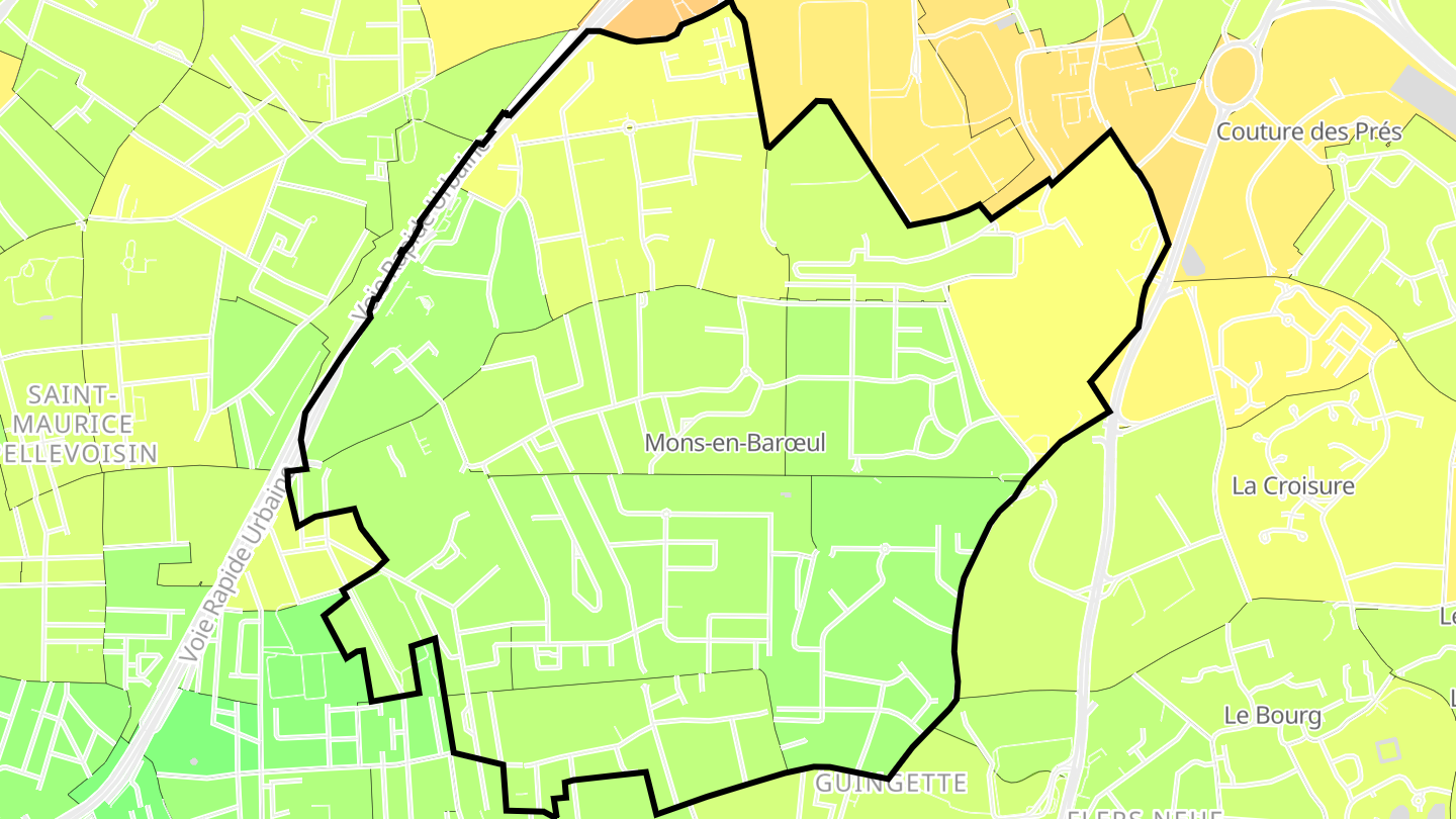 Carte des prix de l'immobilier Mons-en-Barœul