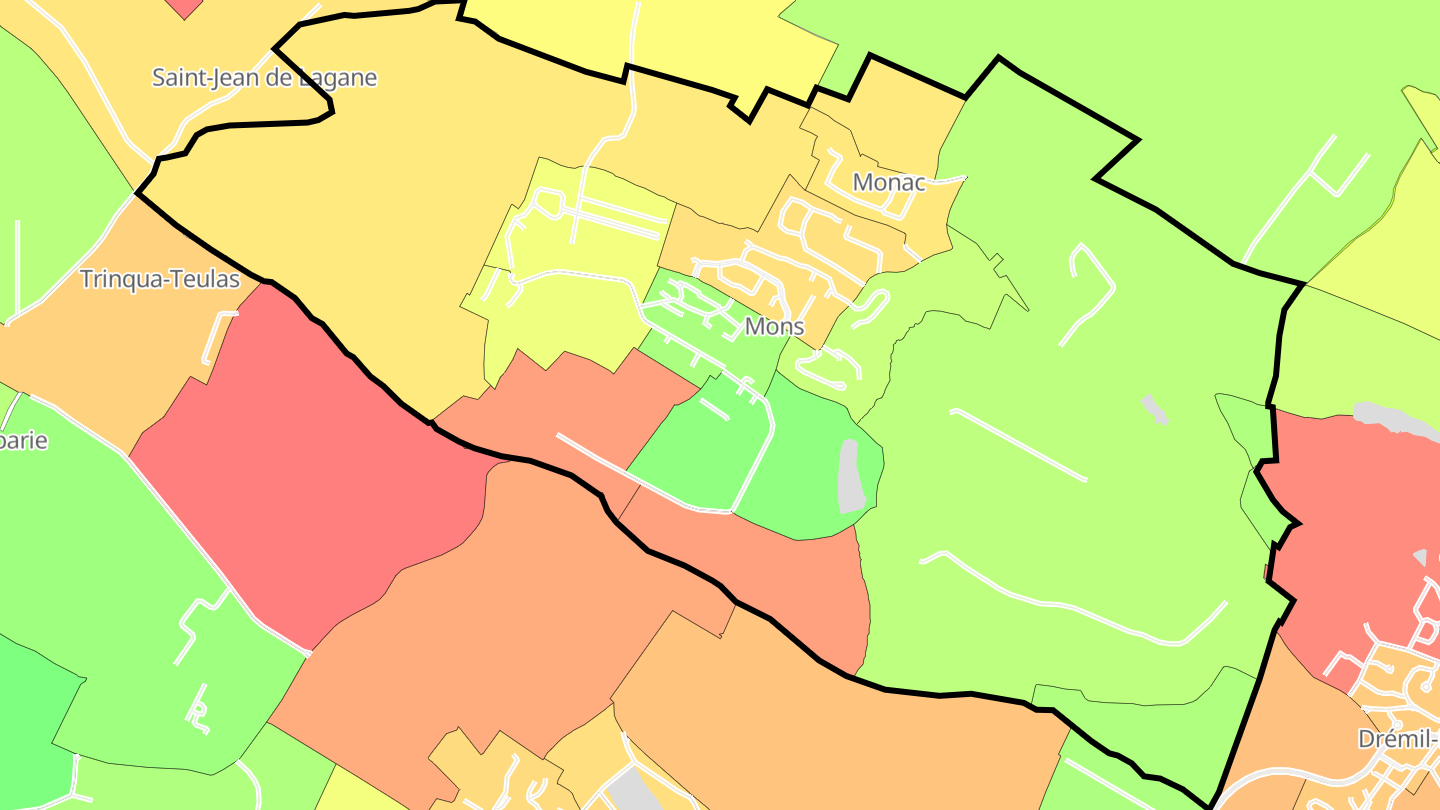 Carte des prix de l'immobilier Mons