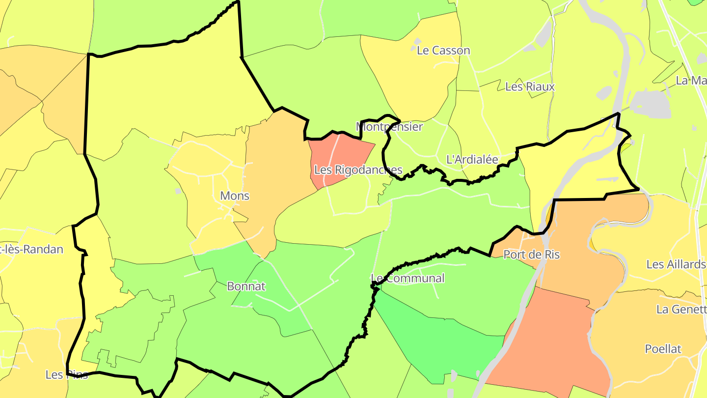 Carte des prix de l'immobilier Mons
