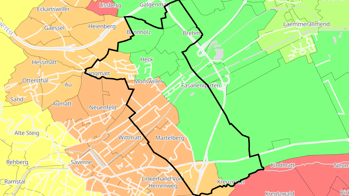 Carte des prix de l'immobilier Monswiller