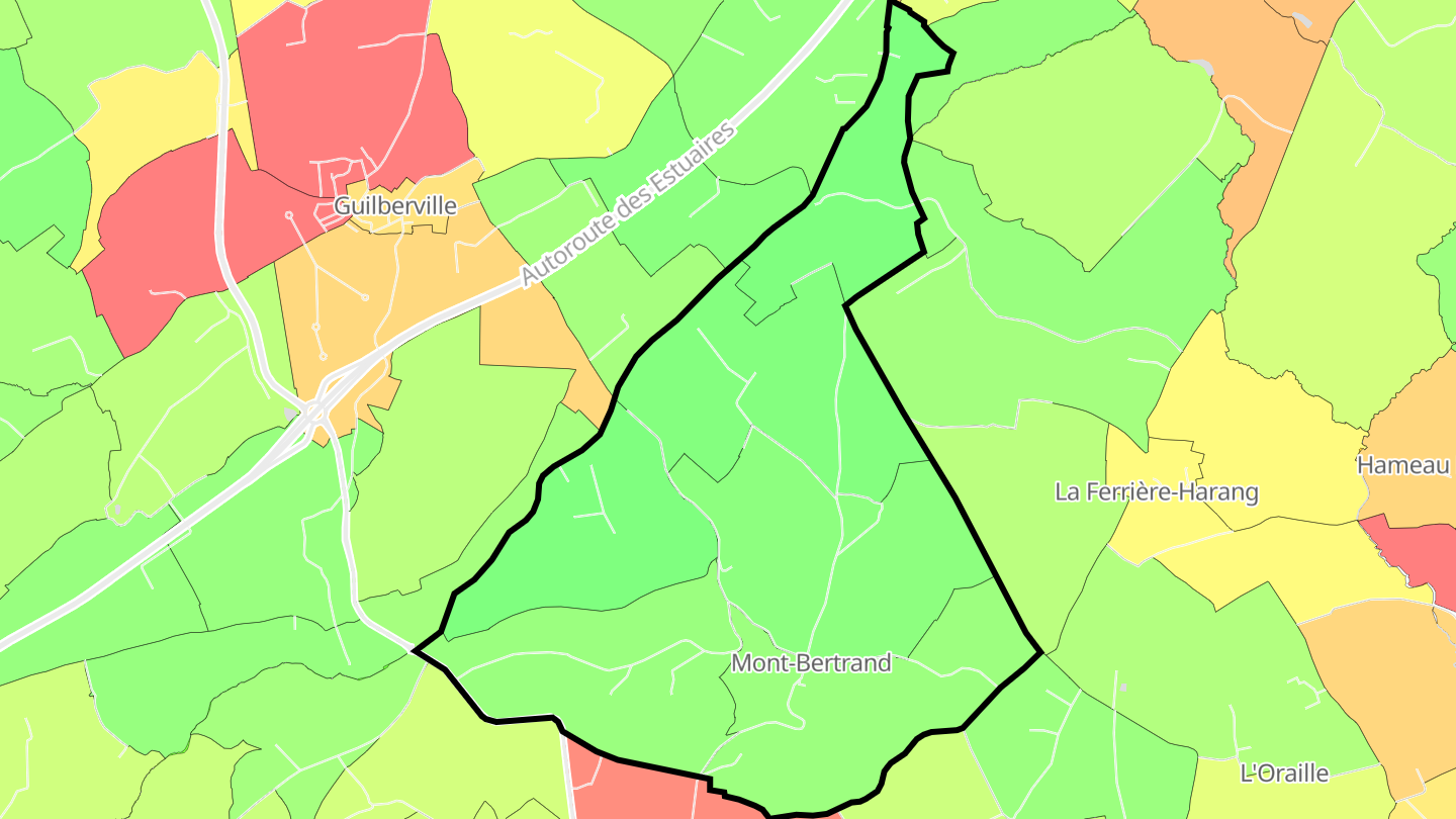 Carte des prix de l'immobilier Mont-Bertrand