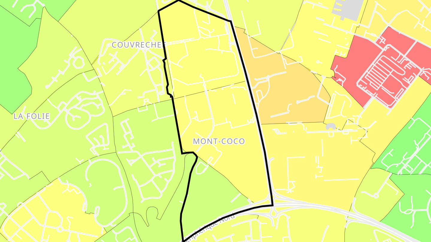 Carte des prix de l'immobilier Mont-Coco