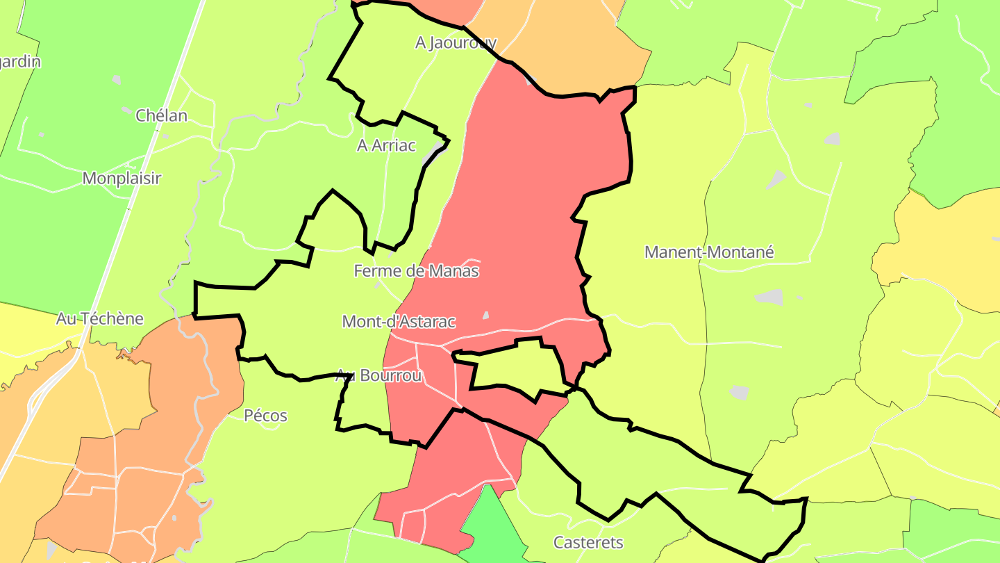 Carte des prix de l'immobilier Mont-d'Astarac