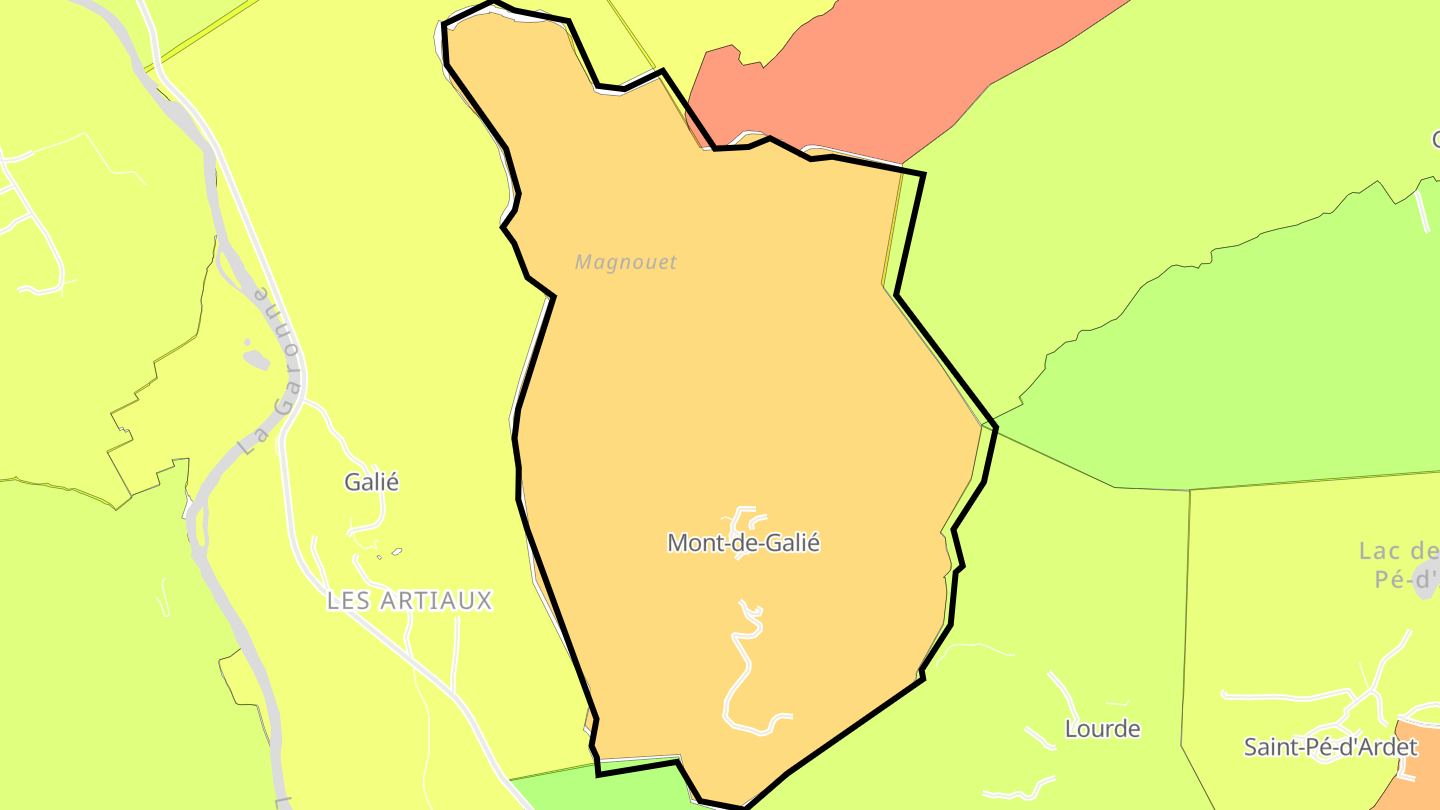 Carte des prix de l'immobilier Mont-de-Galié