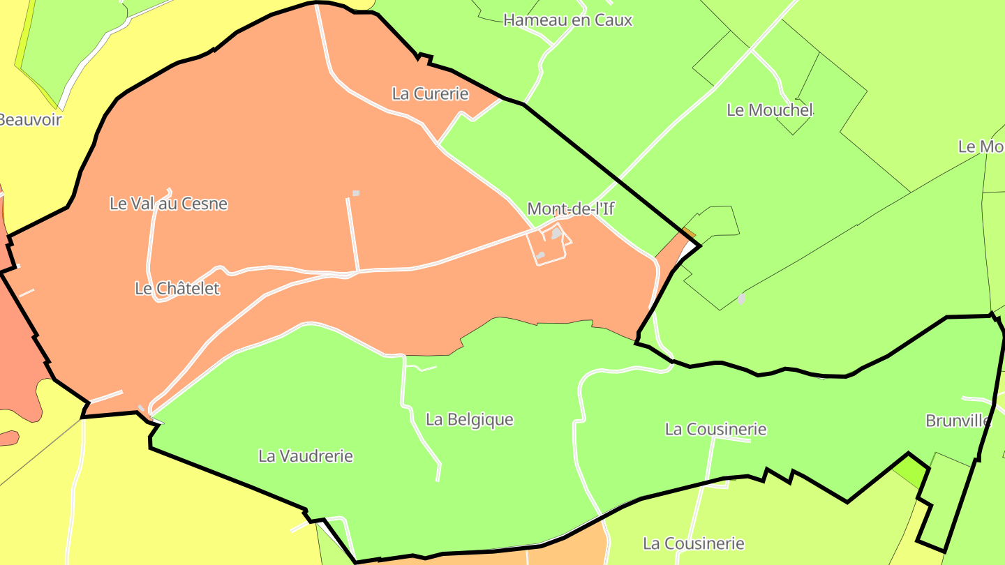 Carte des prix de l'immobilier Mont-de-l'If