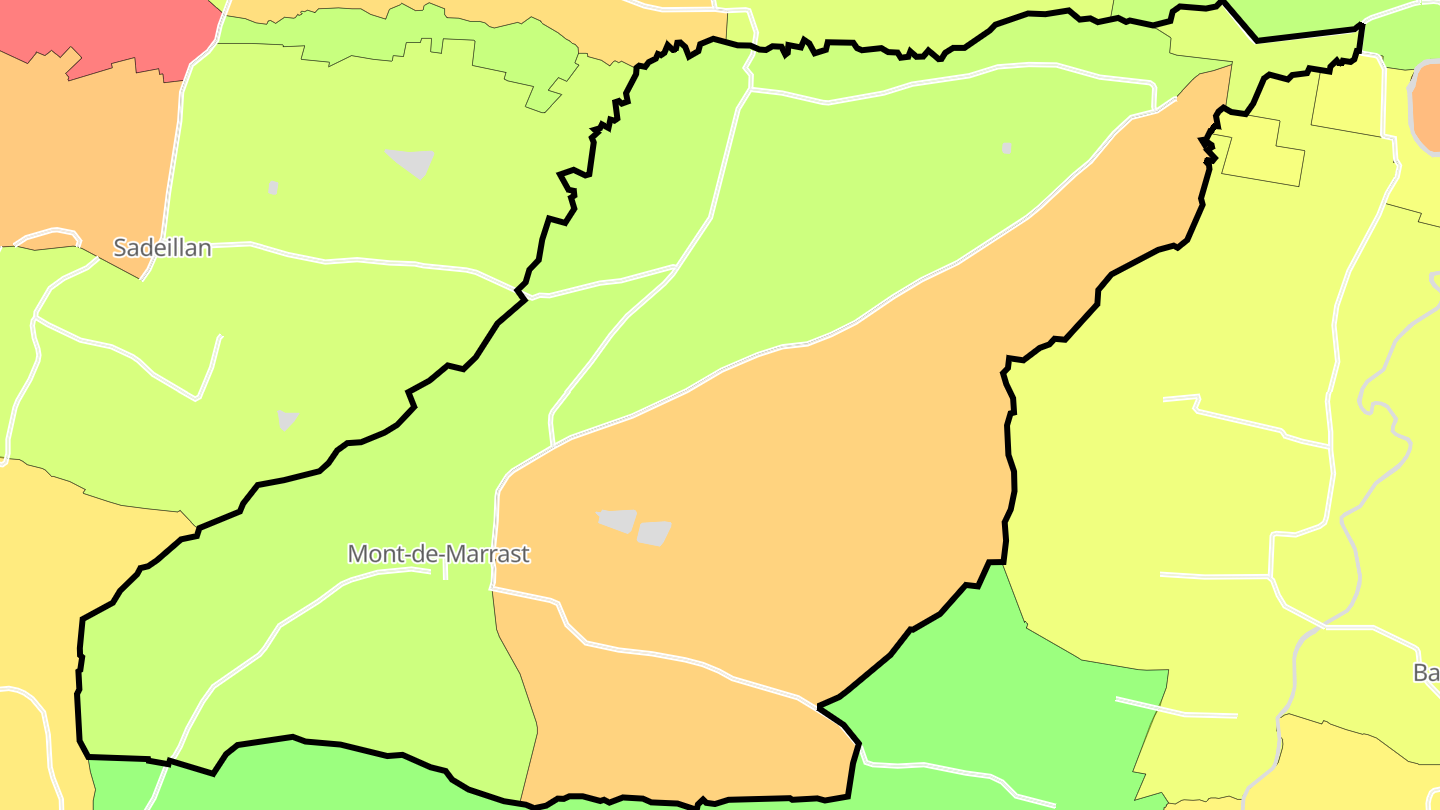 Carte des prix de l'immobilier Mont-de-Marrast