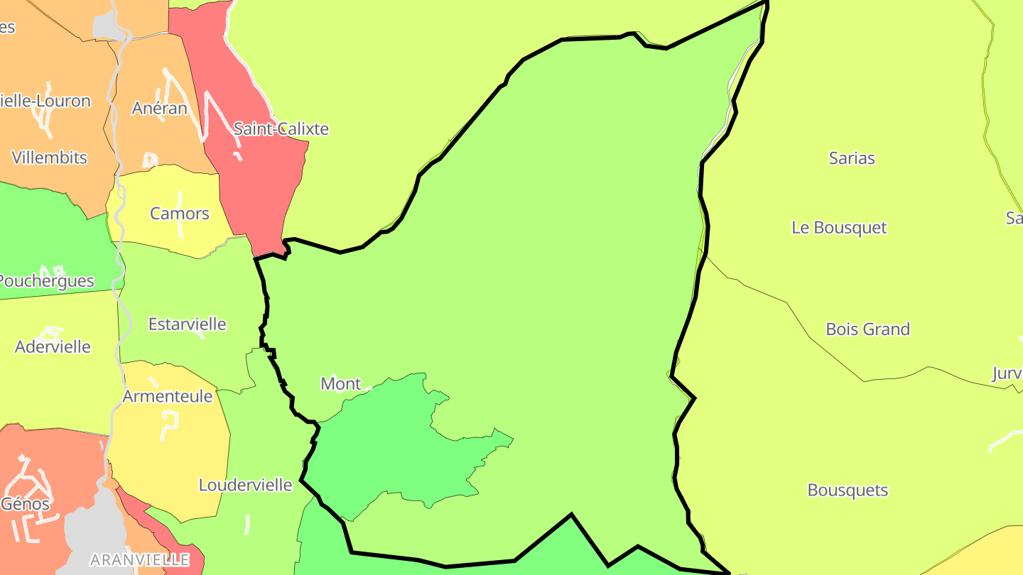 Carte des prix de l'immobilier Mont