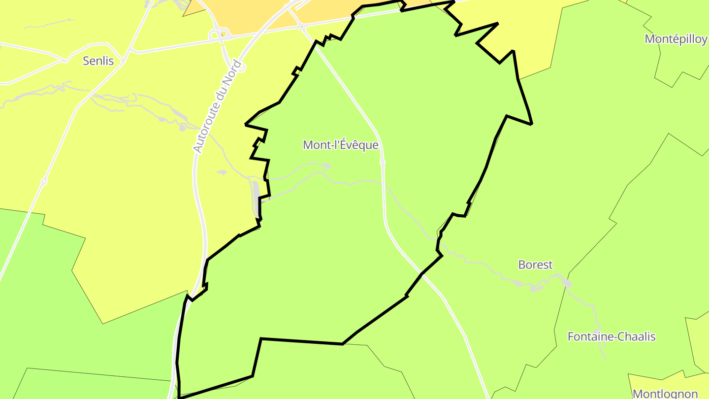 Carte des prix de l'immobilier Mont-l'Évêque