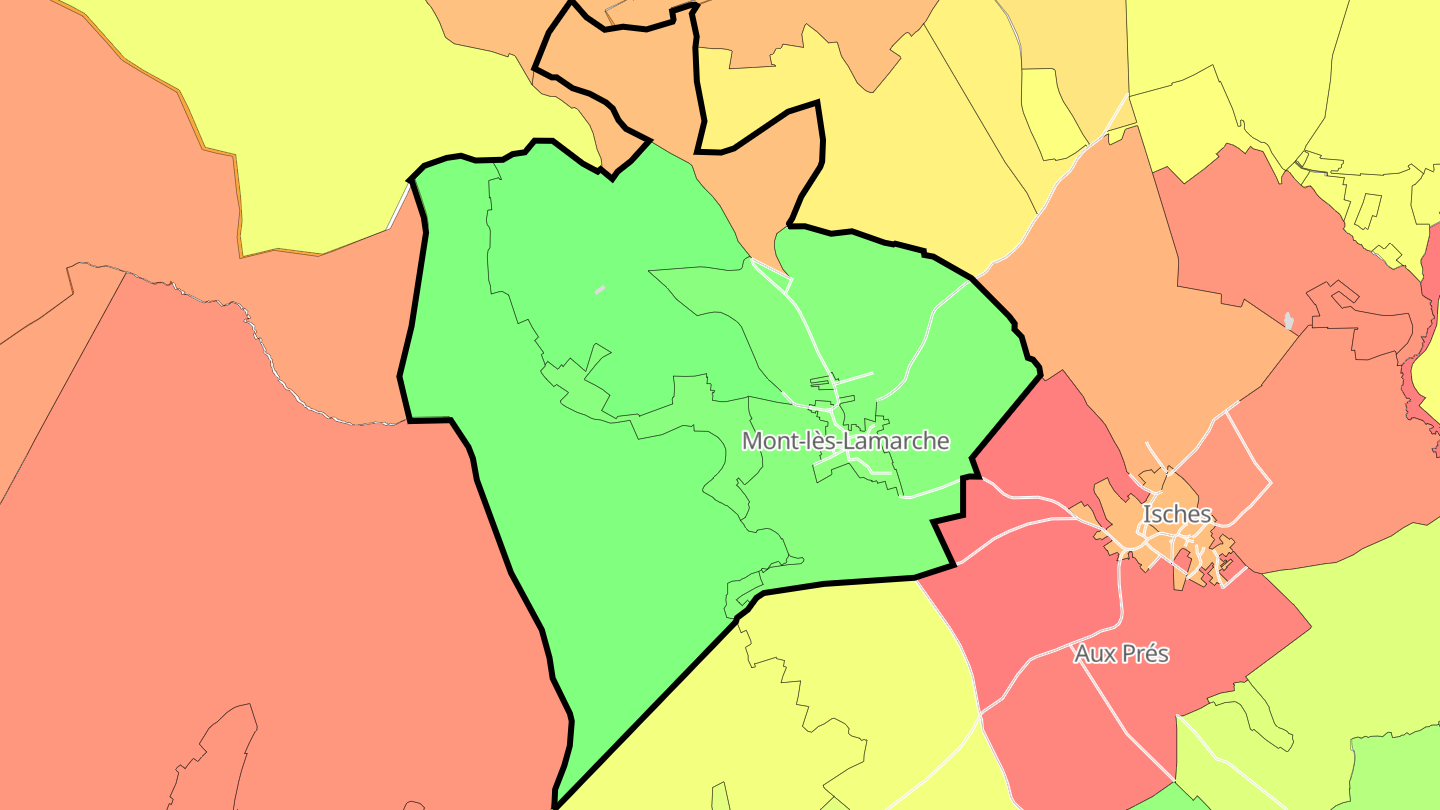 Carte des prix de l'immobilier Mont-lès-Lamarche