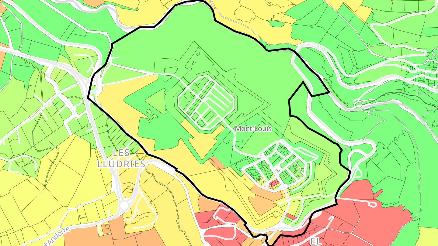 Carte des prix de l'immobilier Mont-Louis
