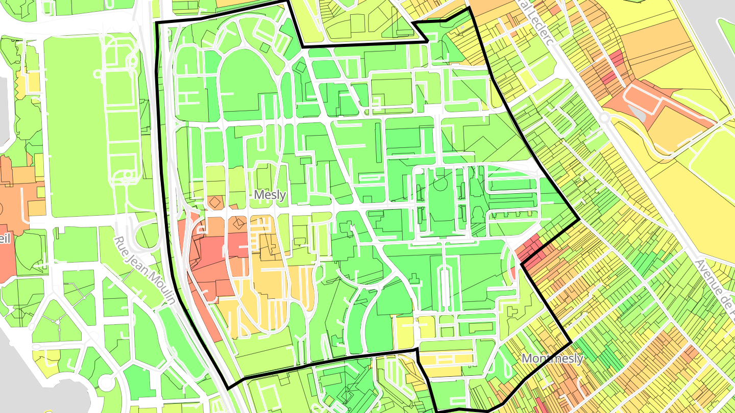 Carte des prix de l'immobilier Mont-Mesly